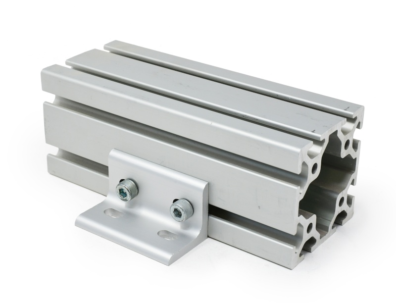 Angle Bracket for 40mm Metric Extrusion (shown on 8080 extrusion)