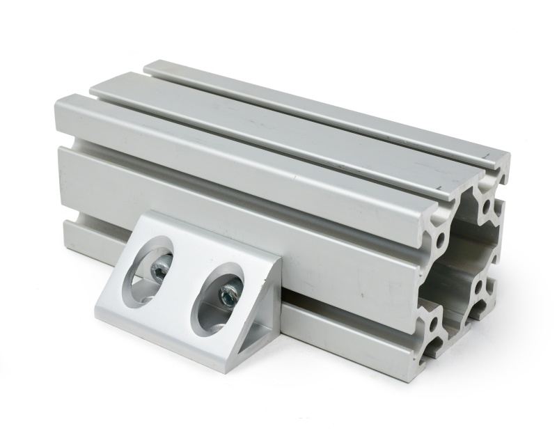 Gusset for 40mm Metric Extrusion (shown on 8080 extrusion)