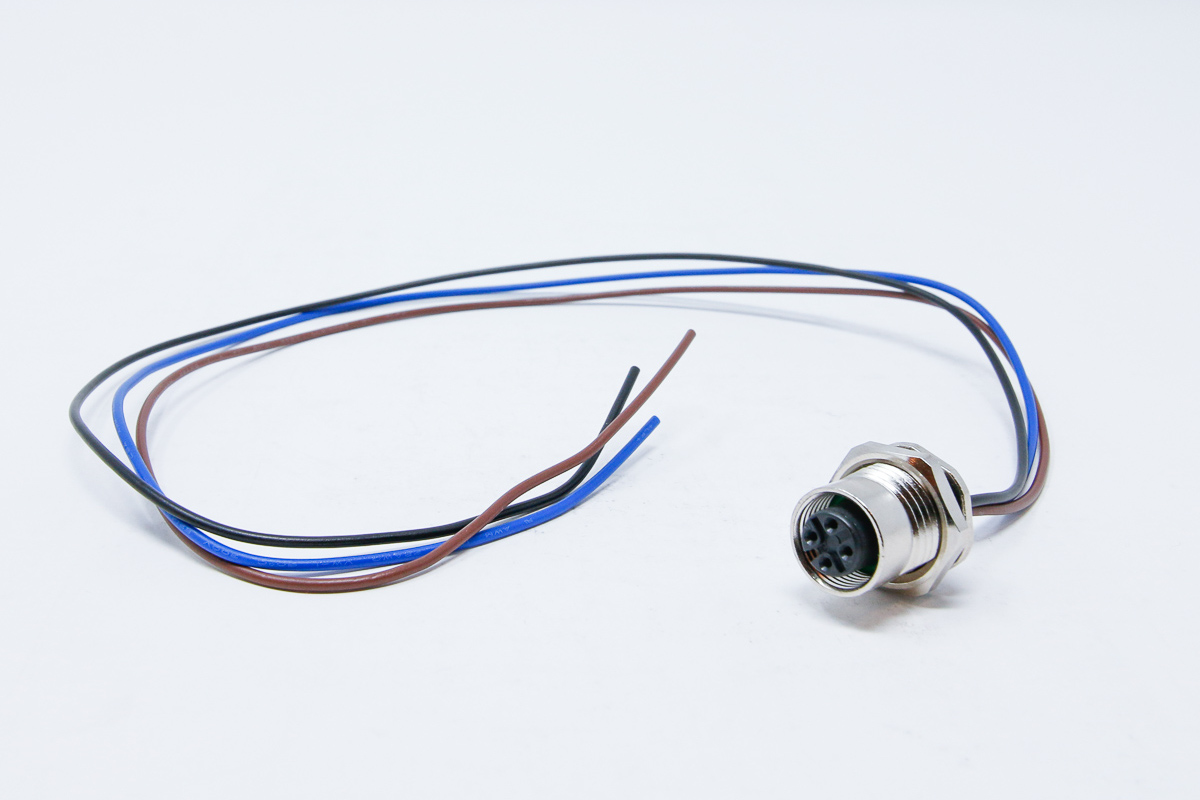 M12 Female Panel Mount Connector