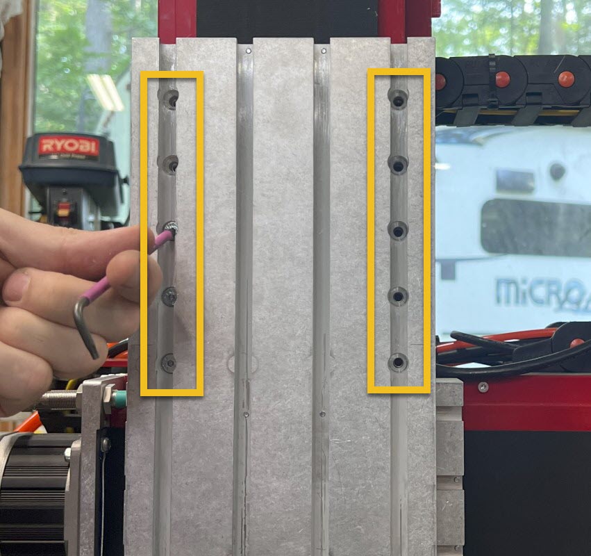 Remove Moving Plate Screws