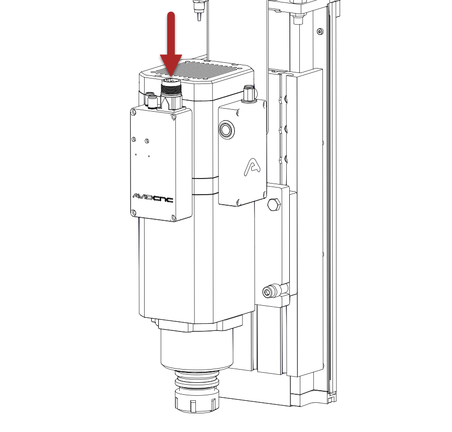 Connect M23 Cable to Spindle